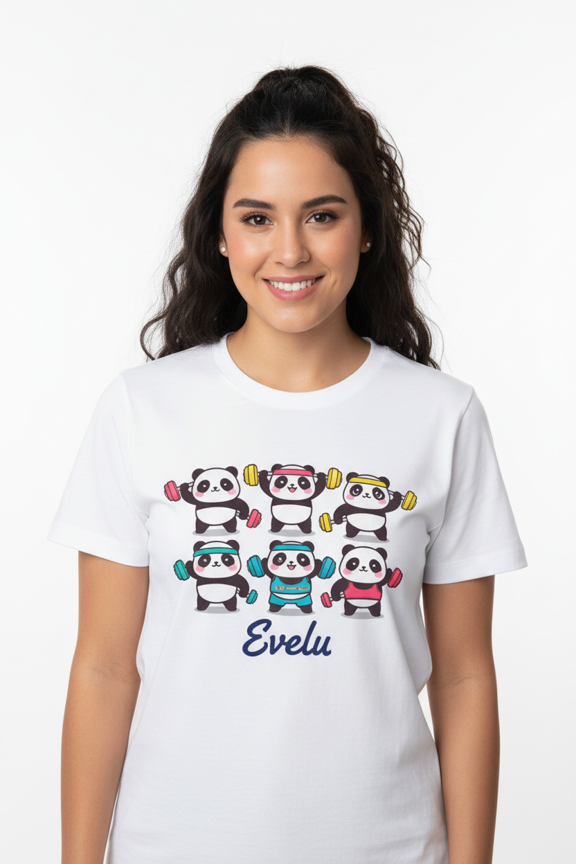 Polera Pandas Gym - Mujer