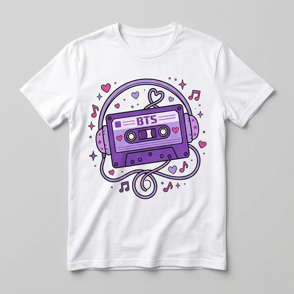 Mockup BTS Casete retro