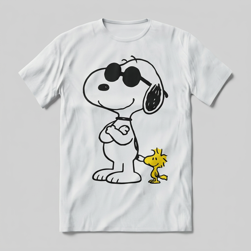 Mockup de polera Snoopy Joe Cool