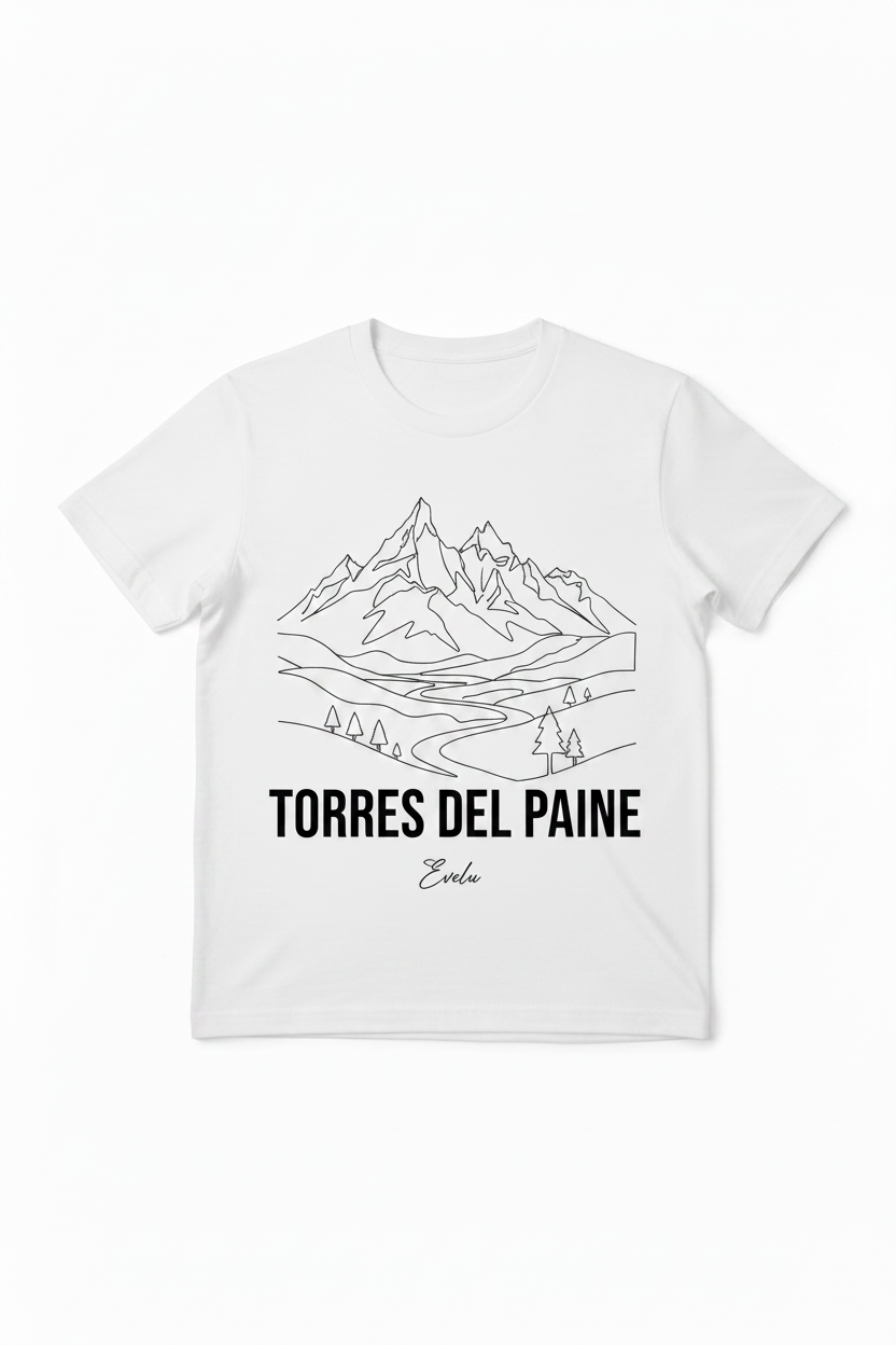 Torres del Paine con texto